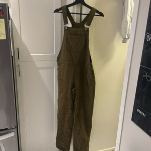 Women’s overalls size medium. Outdoor research. Army green color.